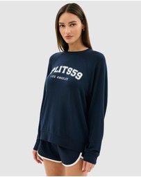 Splits59 - Andie Oversized Fleece Varsity Graphic Sweatshirt