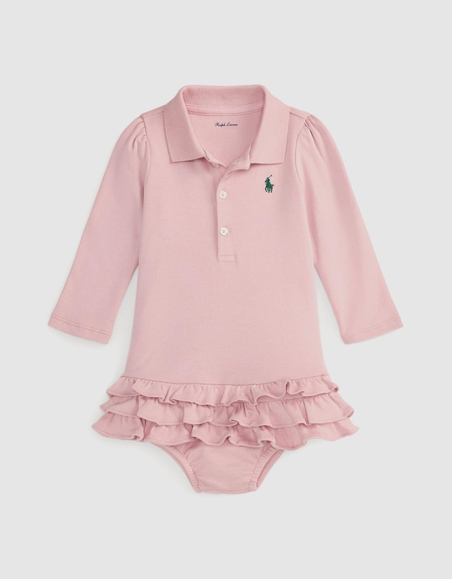 Polo Ralph Lauren - Ruffled Soft Cotton Polo Dress & Bloomers - Babies