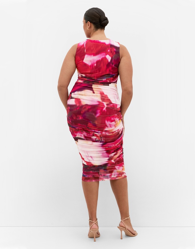 City Chic - Livia Ruched Print Skirt