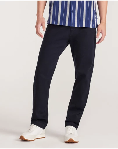 Calibre - Slim Tapered Denim Pants Navy