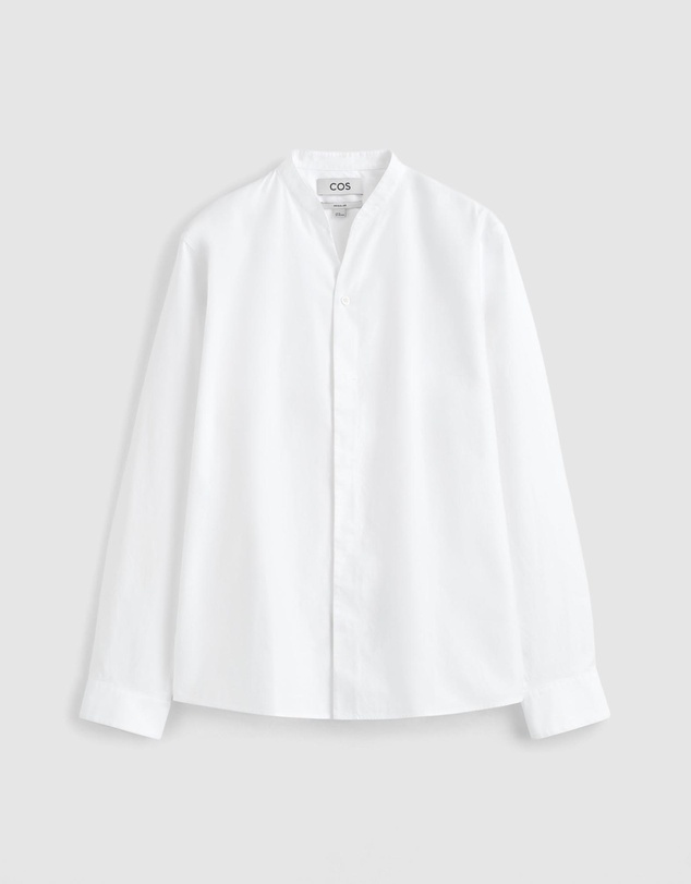COS - Grandad-Collar Cotton Shirt