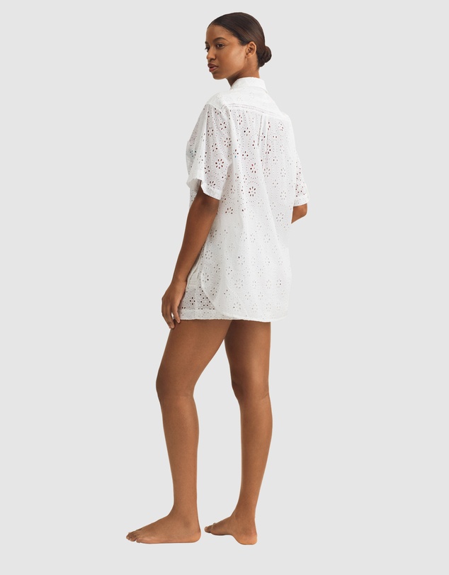 Polo Ralph Lauren - Patchwork Eyelet Shirt & Shorts Cotton Beachwear Set