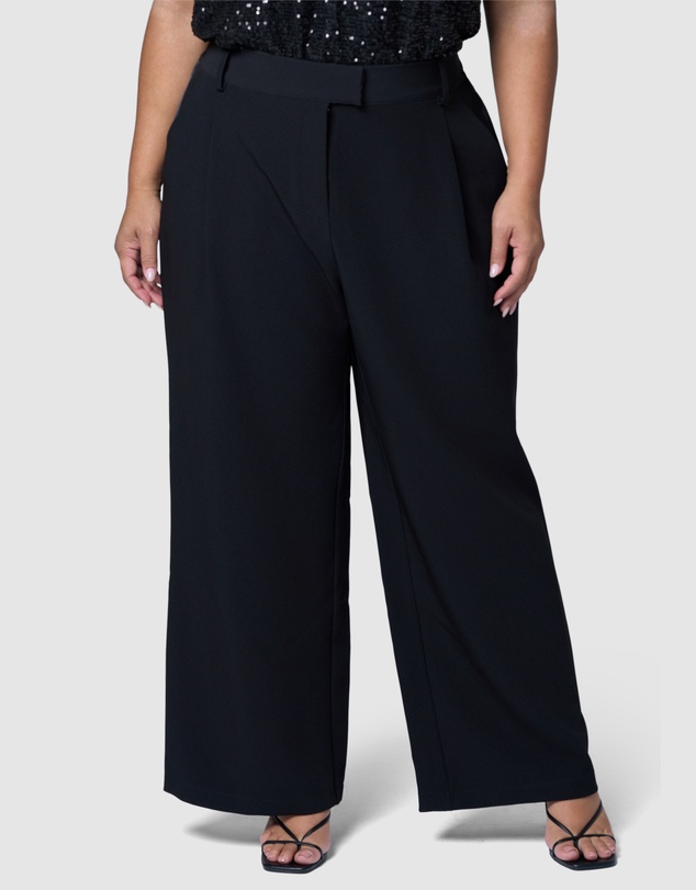 Pink Dusk by Curve Project - Fired Up Satin Trim Pant