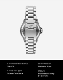 Emporio Armani - Silver Tone Analogue Watch