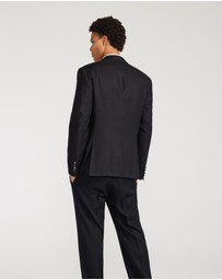 Calibre - Linen Wool Hopsack Blazer Black