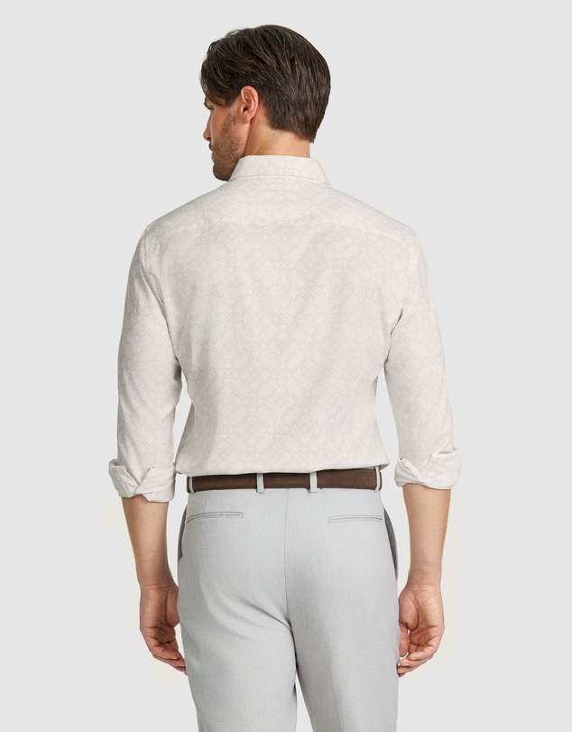 Tarocash - Dusk Slim Bamboo Geo Shirt