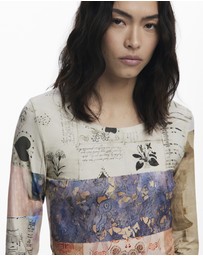 Desigual - Collage ruched T-shirt