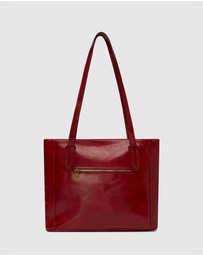Florence - The Amelia Red Leather Tote Work Bag