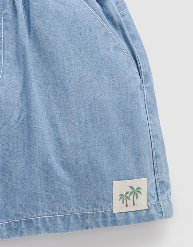 Purebaby - Pull on Denim Short -Kids-Babies