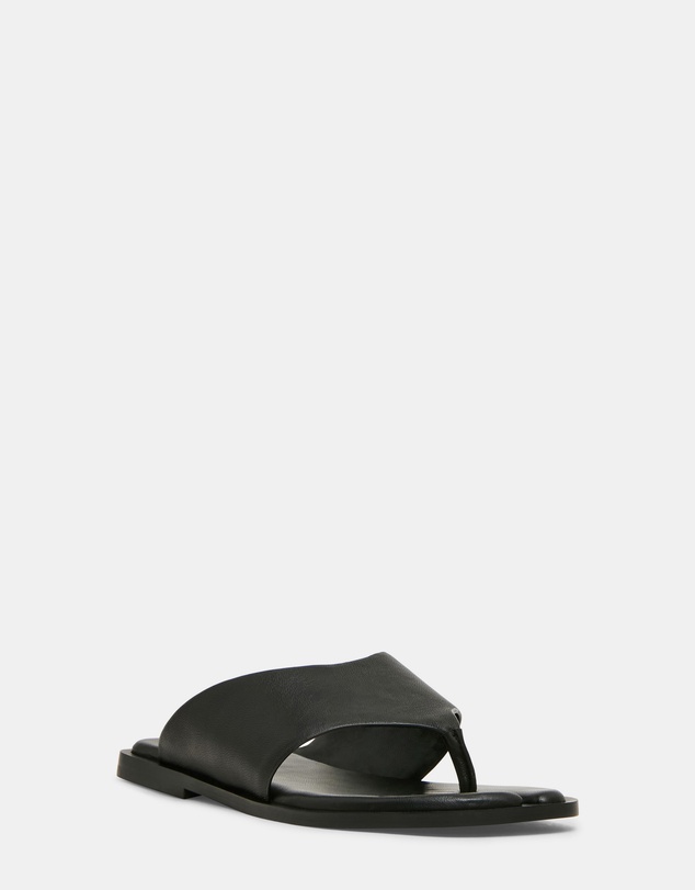 Steve Madden - Illia Black Leather Sandals