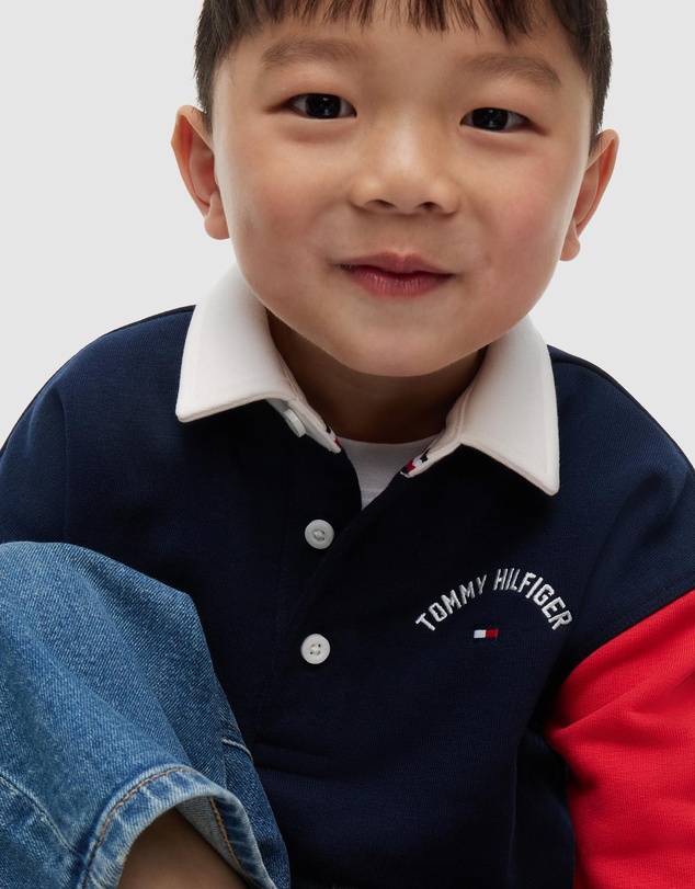 Tommy Hilfiger - Colour-Blocked Terry Rugby Sweatshirt - Kids