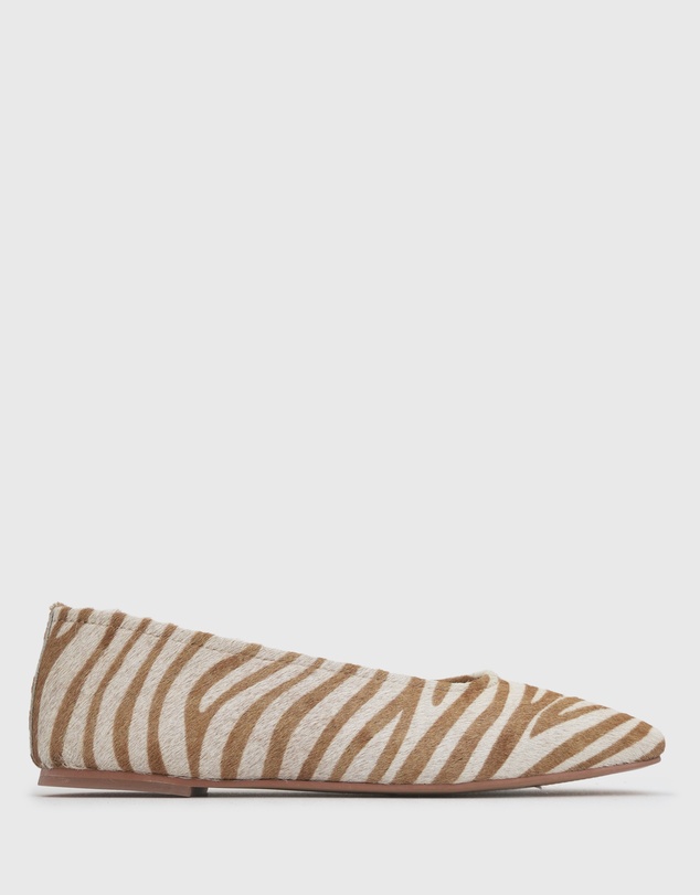 Betts - Cooper Leather Pony Hair Ballet Flats