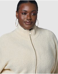Sunday In The City - Lunaire Knit Bomber Jacket