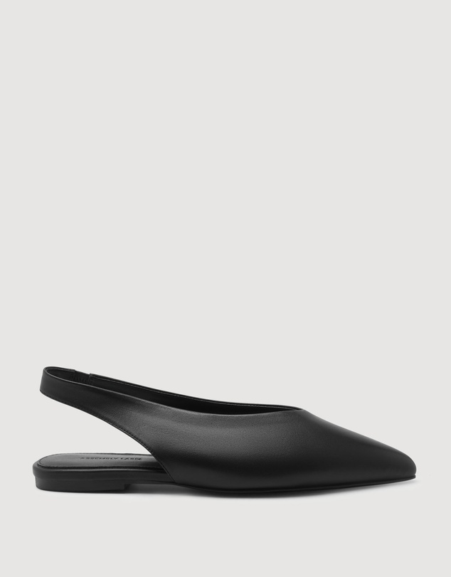 Assembly Label - Lila Leather Sling Back Flats