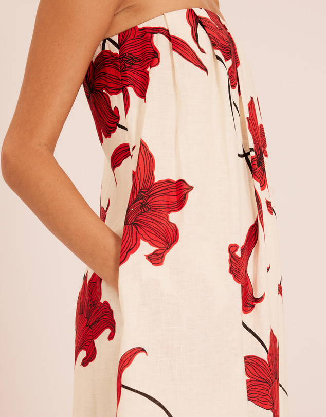 AERE - Giselle Strapless Midi Dress