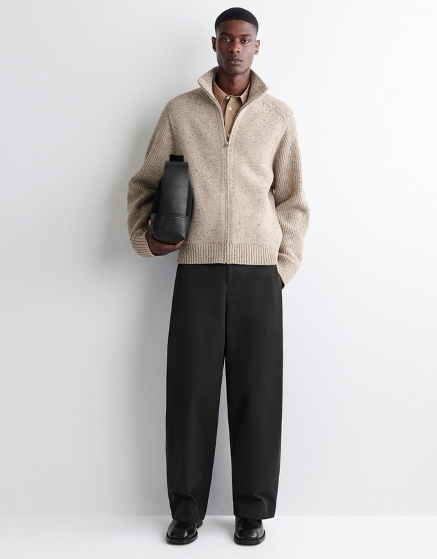 COS - Donegal-Effect Wool Zip-Up Cardigan