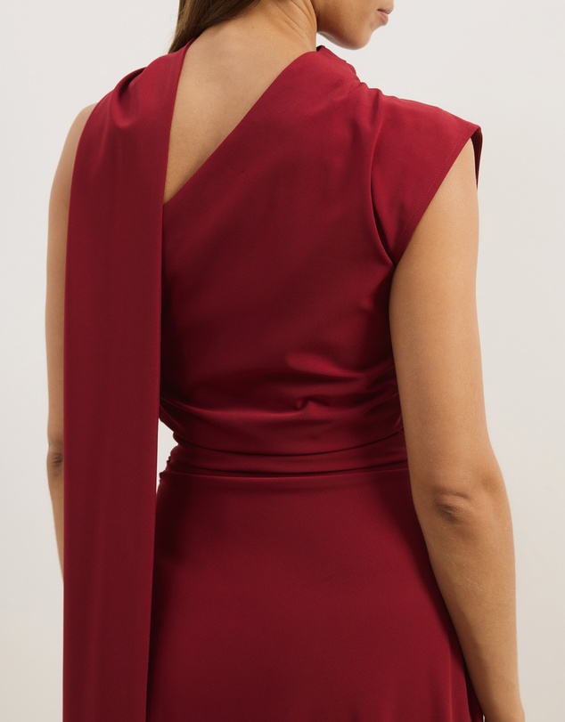 Atmos&Here - Zoey Asymmetrical Scarf Midi Dress