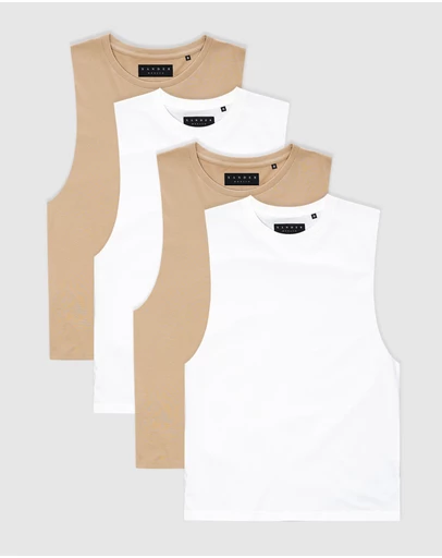 Xander - 4-Pack Blanc Tank