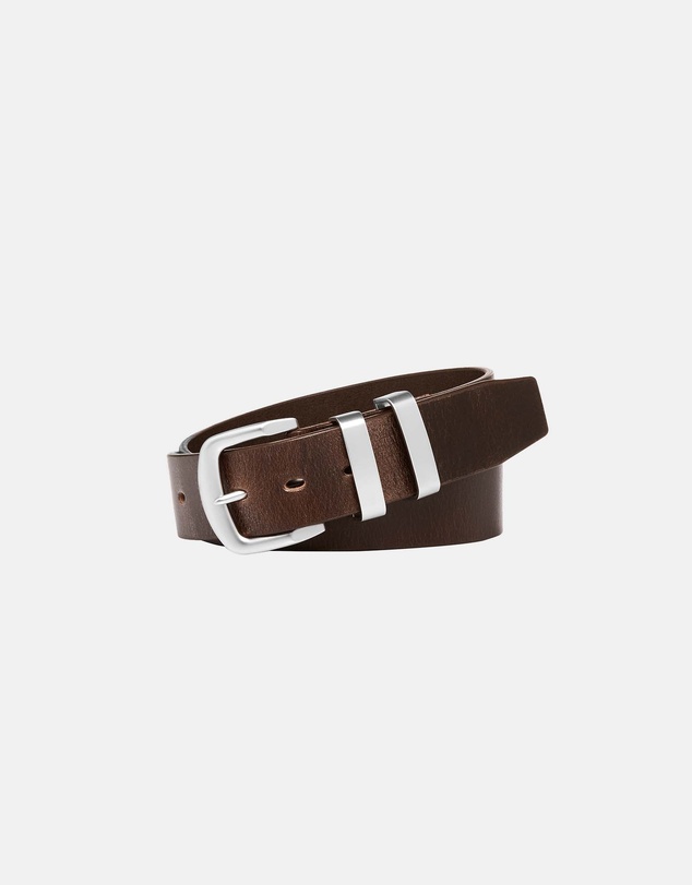 Buckle - Stockman. Australian Made Full Grain Natural Leather Belt. 38mm width.