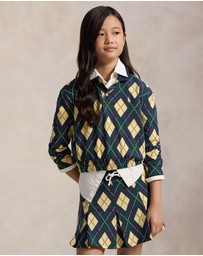 Polo Ralph Lauren - Argyle Stretch Mesh Polo Shirt & Skort Set - Teens
