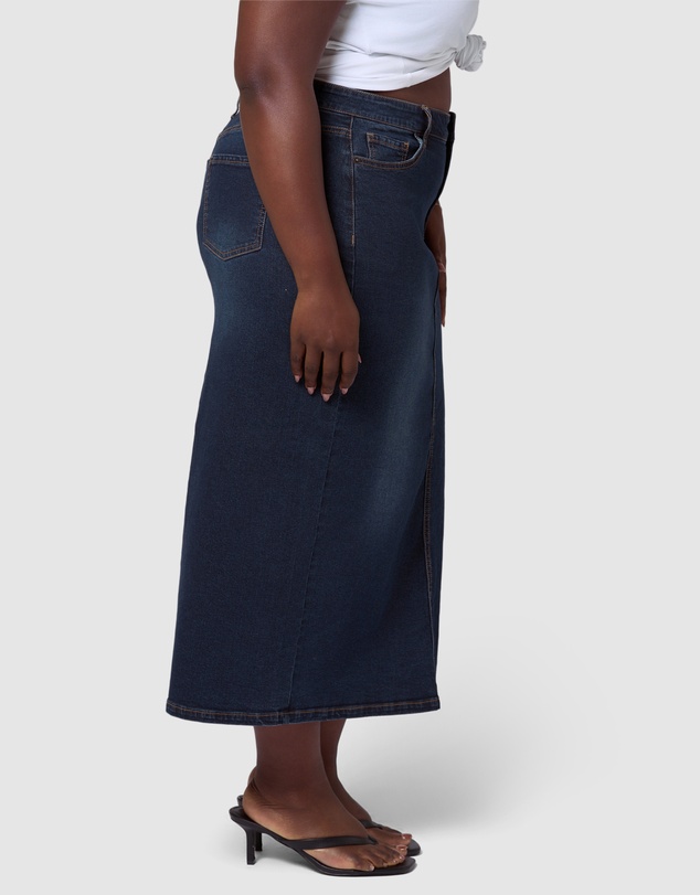 Indigo Tonic - Raven Denim Midi Skirt
