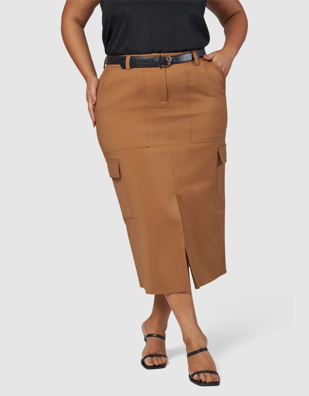 Something 4 Olivia - Tasmin Midi Cargo Skirt