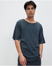 Surrounded By Ghosts - The Devilline Curved Hem Rib Knit T-Shirt