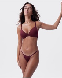 Bras N Things - NKD Push Up Wirefree Bra - Berry