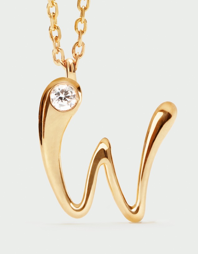 PDPAOLA - Initial 2026 W Pendant Necklace