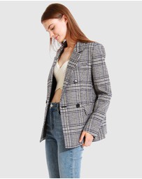 Belle & Bloom - Piccadilly Wool Blend Plaid Blazer