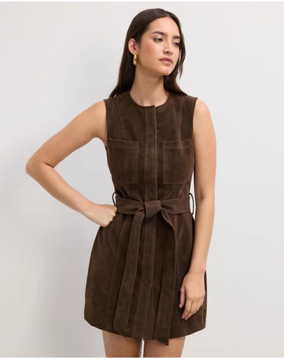 The Fated - Corina Suede Mini Dress