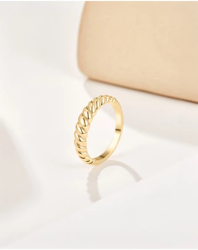 Mestige - Croissant Ring - 18K Gold Plated
