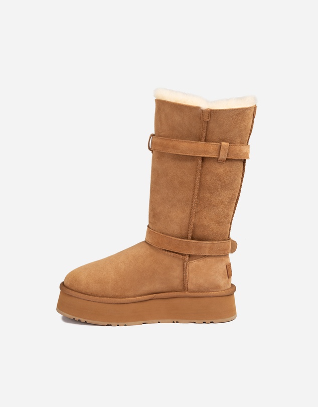 Ozwear Connection Uggs - Ugg Classic Platform Buckle Long Boots (4.5cm) (Water Resistant)