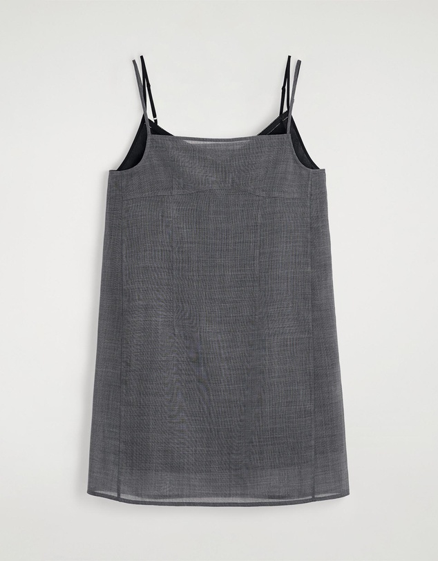 COS - Semi Sheer Layered Wool Mini Dress