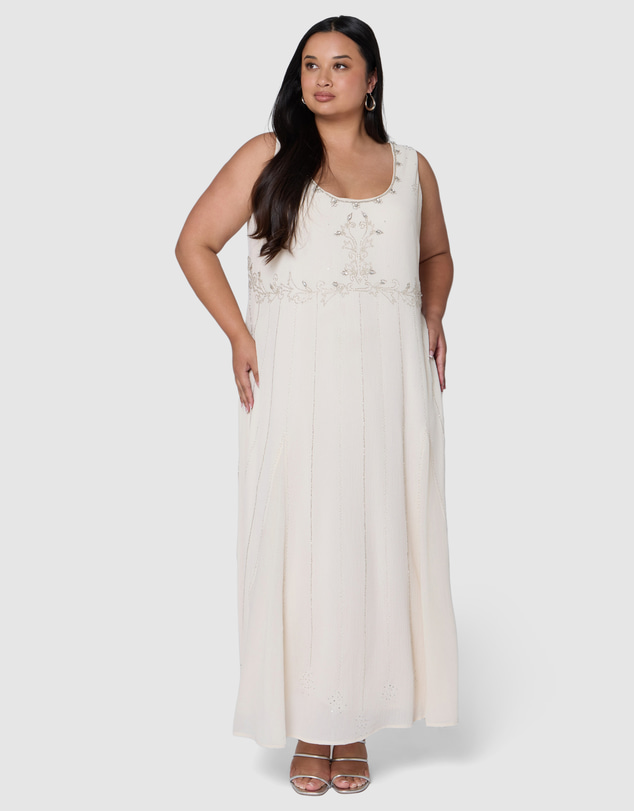 The Poetic Gypsy - Moonchild Beaded Maxi Dress