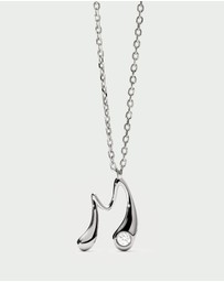PDPAOLA - Initial 2026 M Silver Pendant Necklace