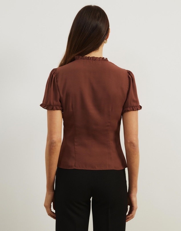 Atmos&Here - Meadow V-Neck Ruffle Blouse
