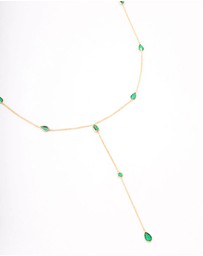 Lovisa - Gold Plated Cubic Zirconia Lariat Y-Shaped Necklace