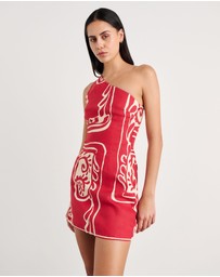 Jag - Ceezee Asymmetric Linen Mini Dress