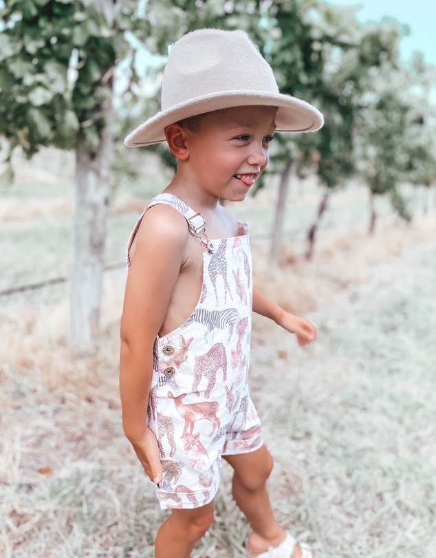 WITH LOVE FOR KIDS - Everett Short Denim Overalls - Babies - Kids