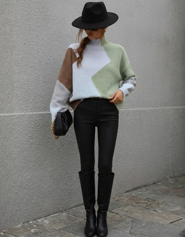 Esther & Co - Illeana Knit - Sage Print