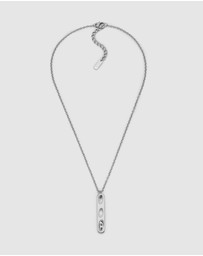 Diesel - Oval D Logo Silver Necklace