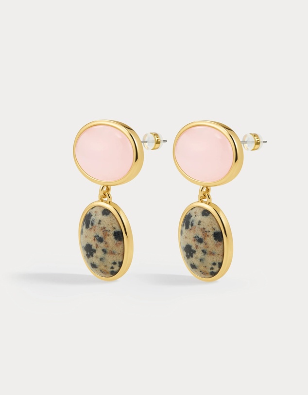 Luv Aj - The Rose Quartz Palma Studs