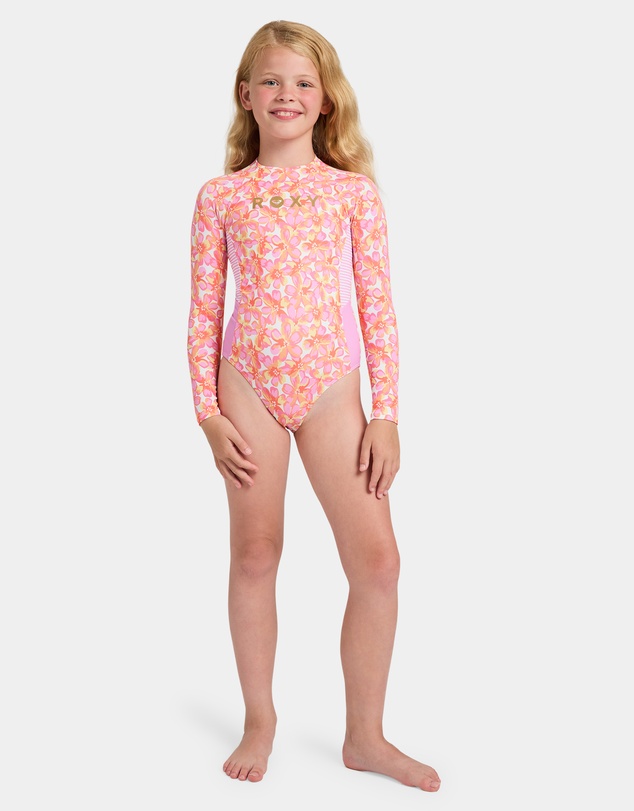 Roxy - Girls 8 to 16 Petal Party Long Sleeve One Piece Swimsuit