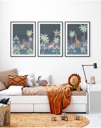 Olive et Oriel - Jungle Giraffes In Midnight