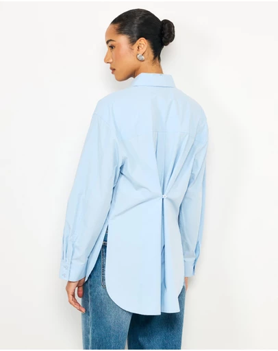AERE - Zola Button Cinch Back Shirt