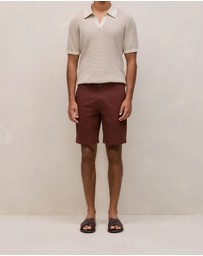 Trenery - Cotton Twill Chino Short in Espresso