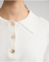 Oxford - Rose Polo Knitted Top