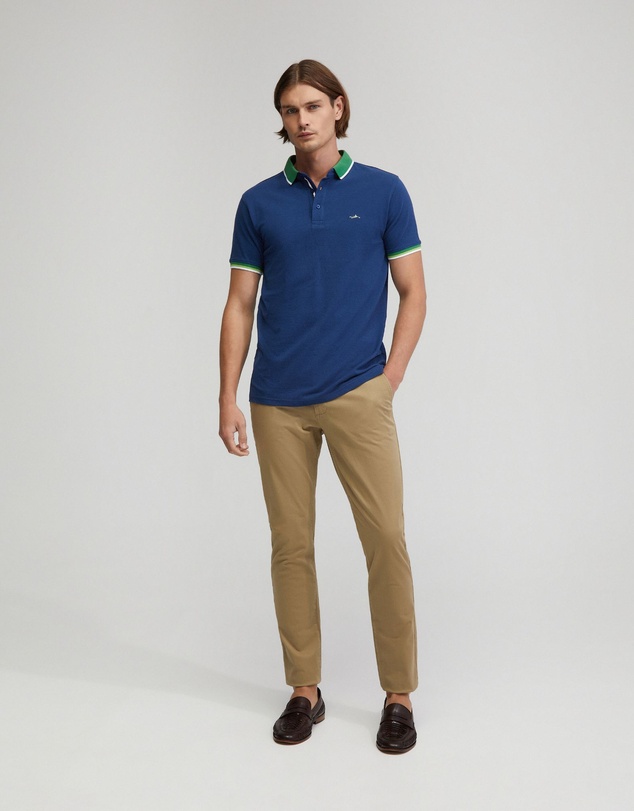 Oxford - Cam Contrast Collar Pique Polo
