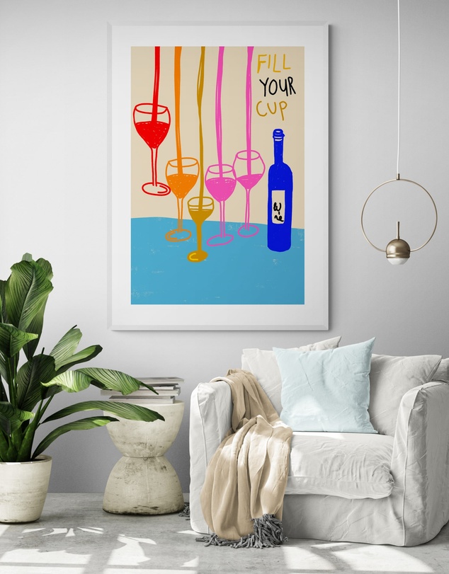 Inka Arthouse - Fill Your Cup Art Print by Paige Byrne